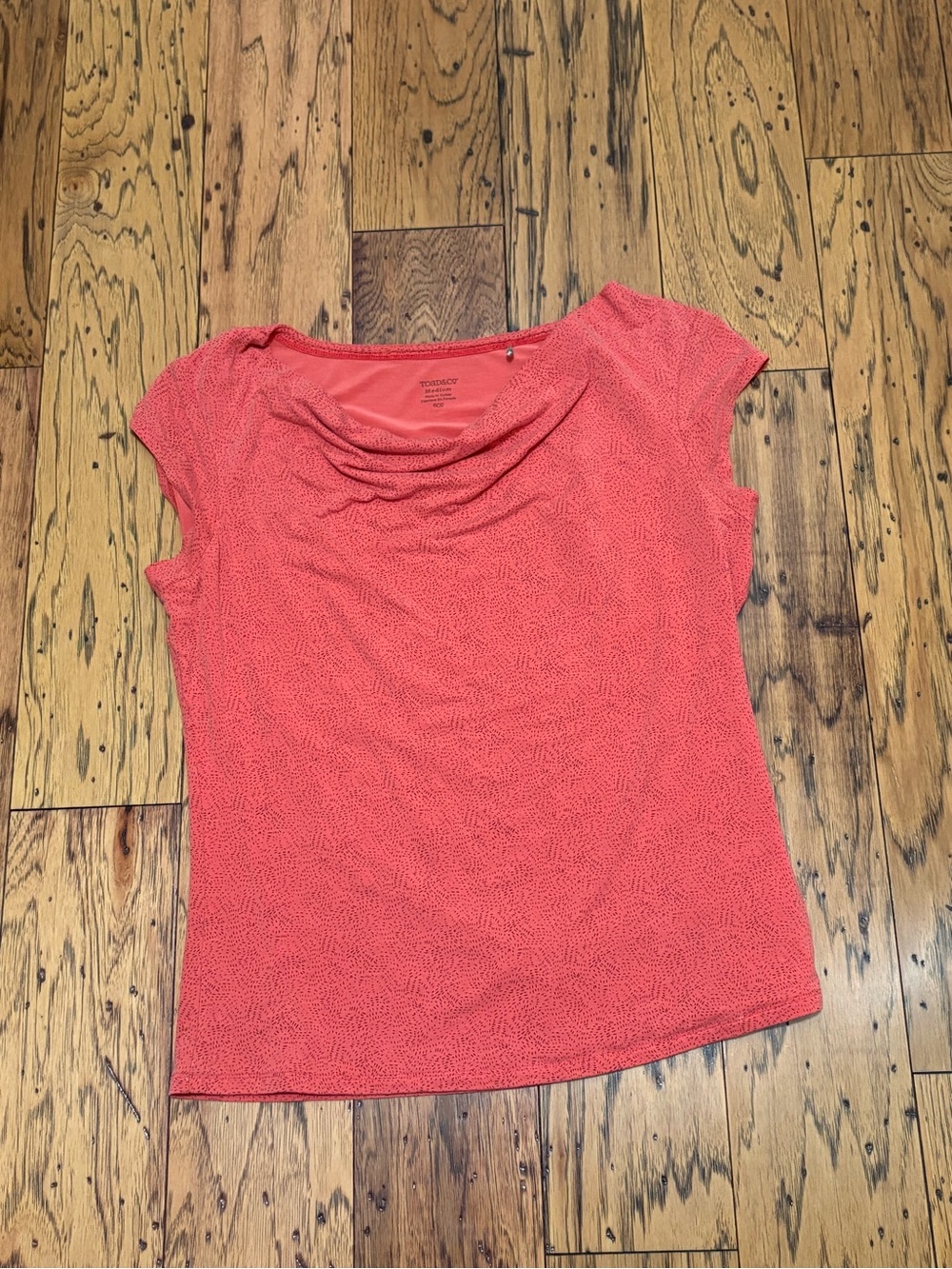 Toad&Co Coral Drape Neck Cap Sleeve Top